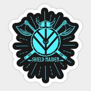 Lagartha Viking Shield Maiden Woman Warrior Sticker